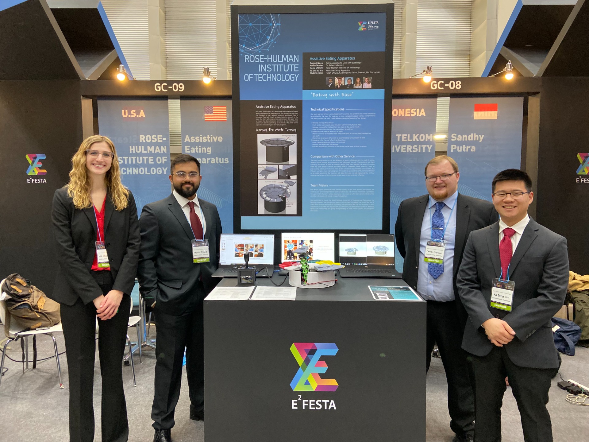 Team at the E²Festa capstone competition in South Korea
