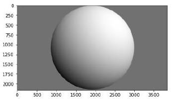 Sphere rendered under lighting direction 1