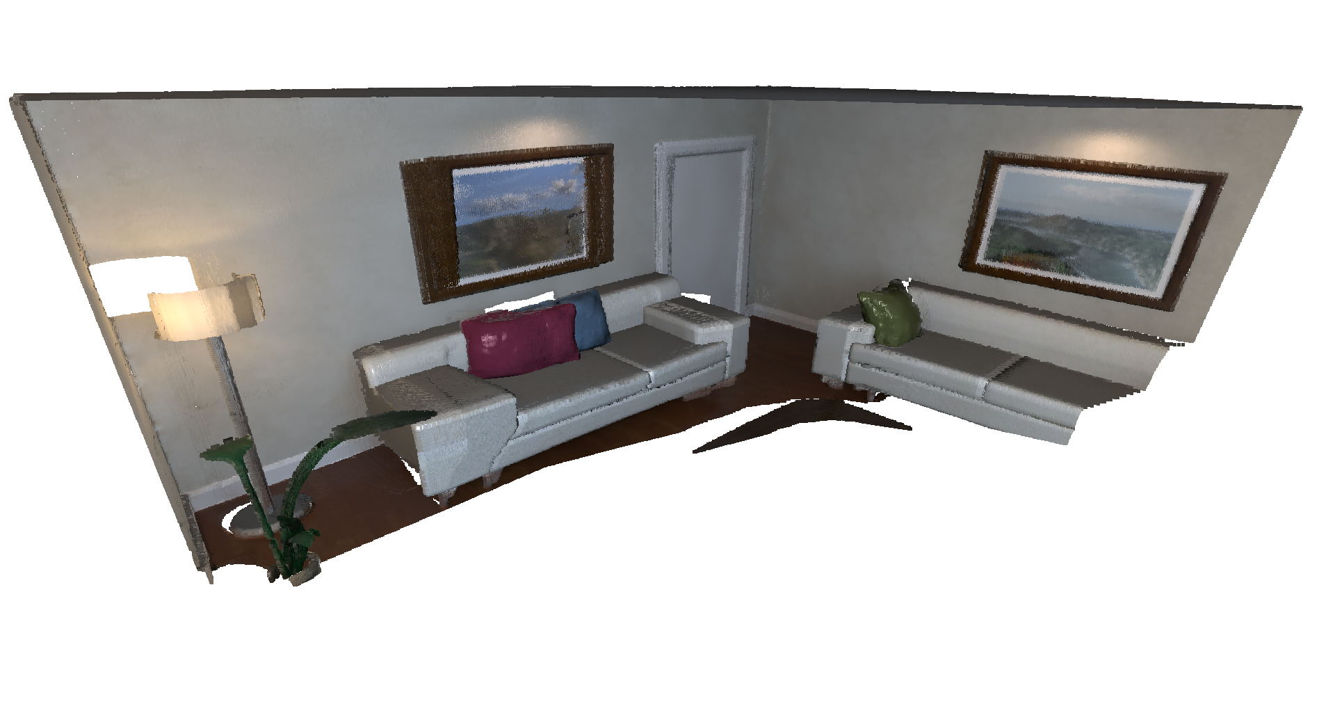 Dense reconstruction produced using ICP-estimated poses
