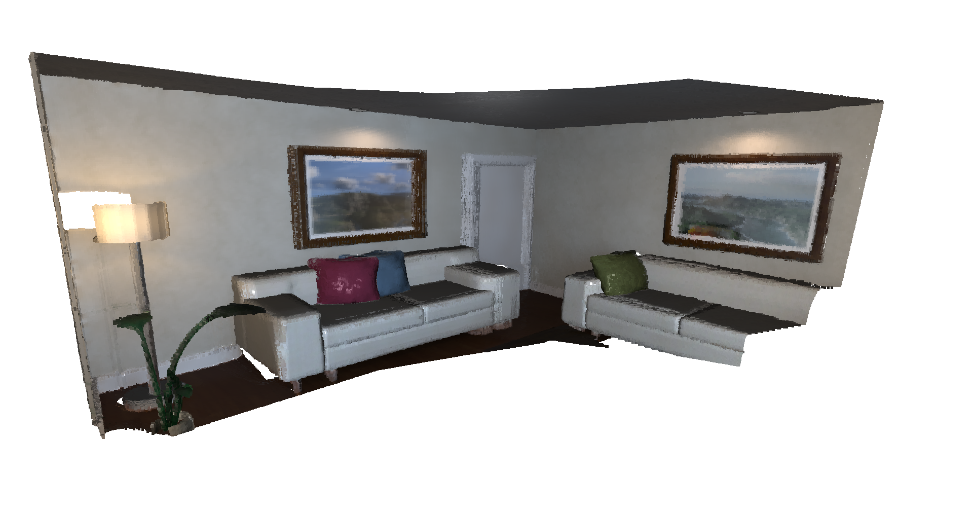 Dense living room reconstruction from point-based fusion