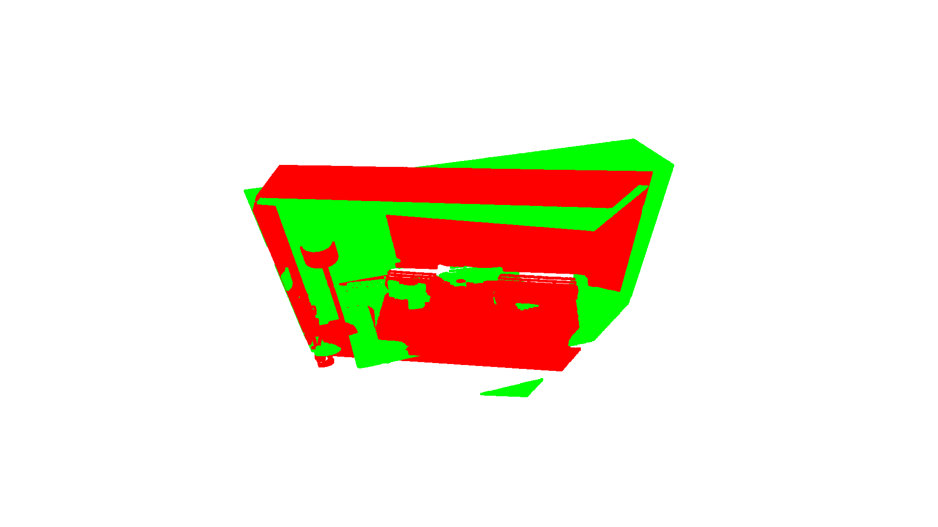 Point clouds of frames 10 and 100 before ICP alignment