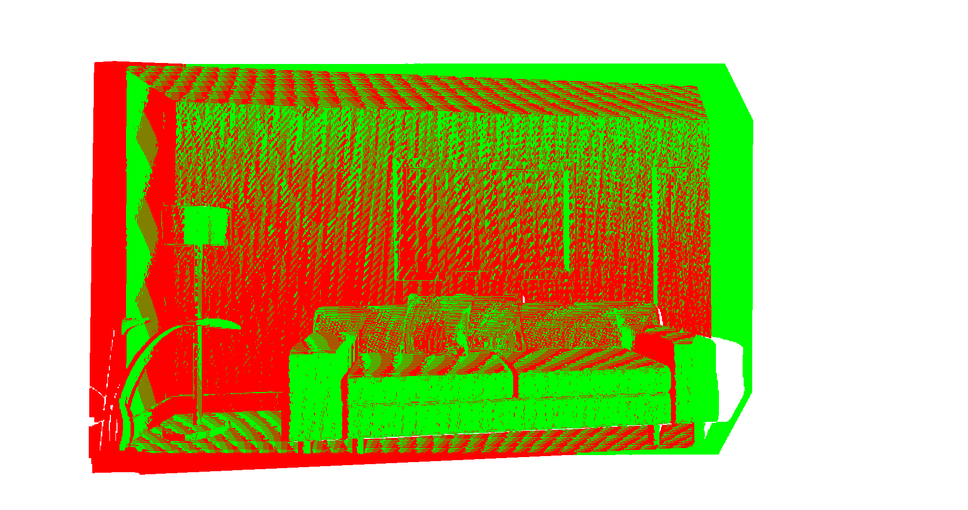 Point clouds of frames 10 and 50 after ICP alignment