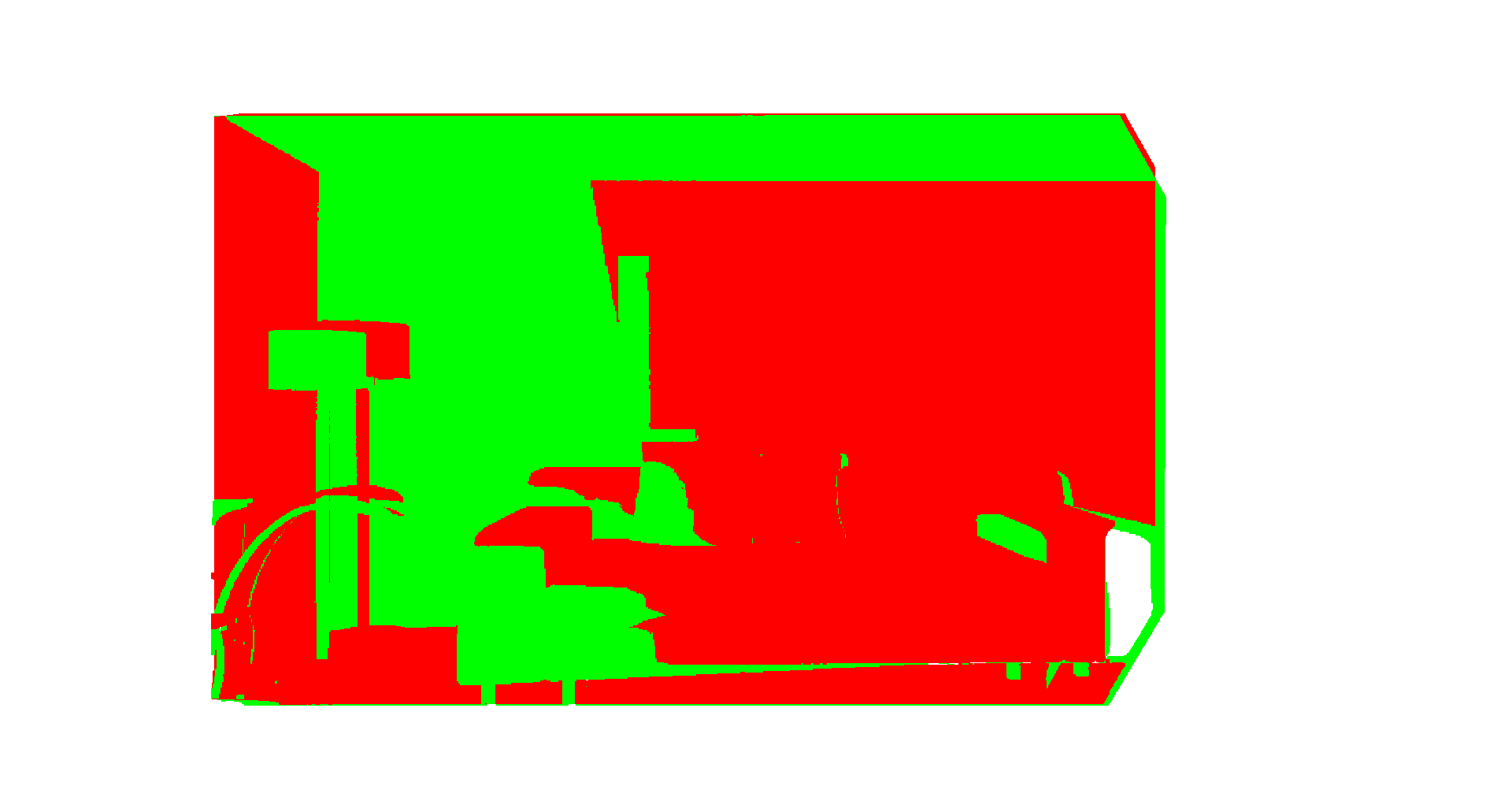Point clouds of frames 10 and 50 before ICP alignment