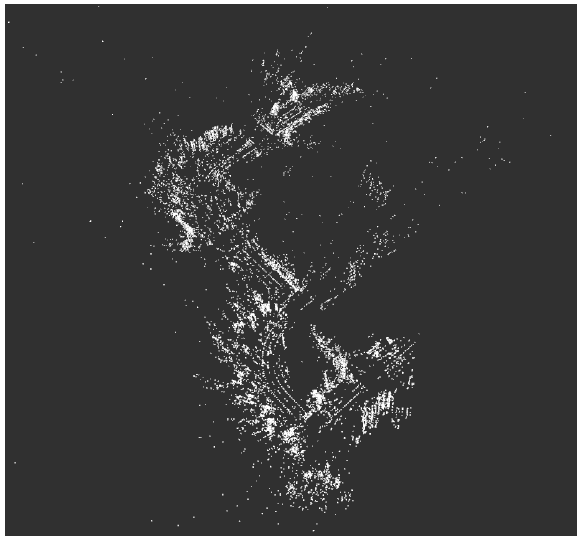 Sparse point cloud map from monocular ORB-SLAM2 on Bag1