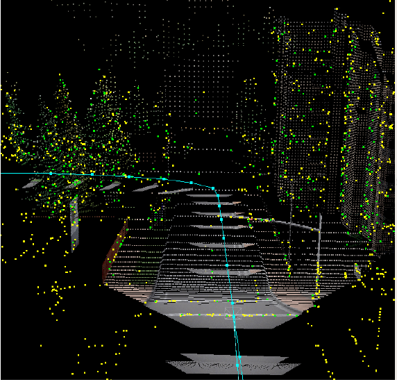 Point cloud projection from CARLA data with road surfaces in grey